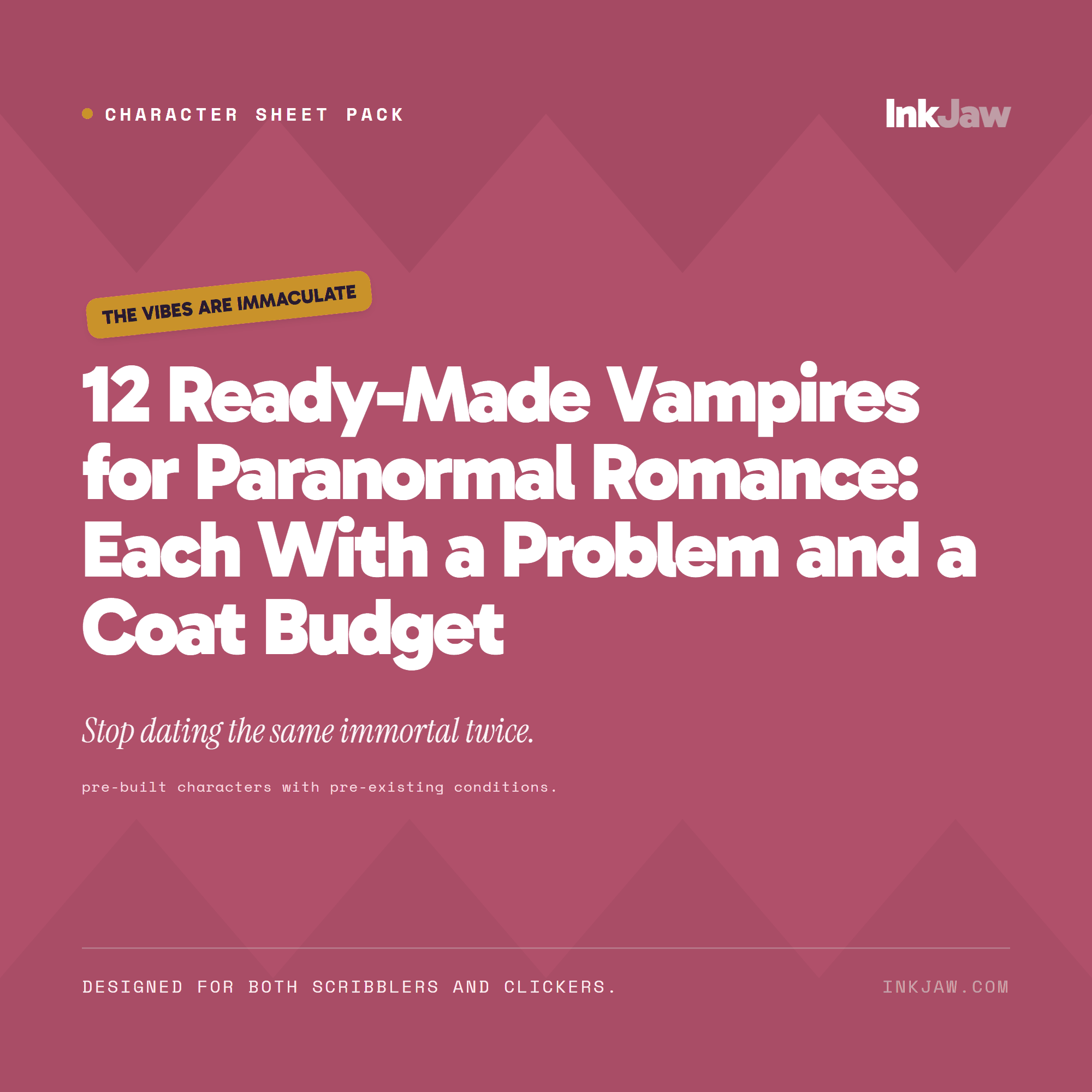 12 Ready-Made Vampires for Paranormal Romance
