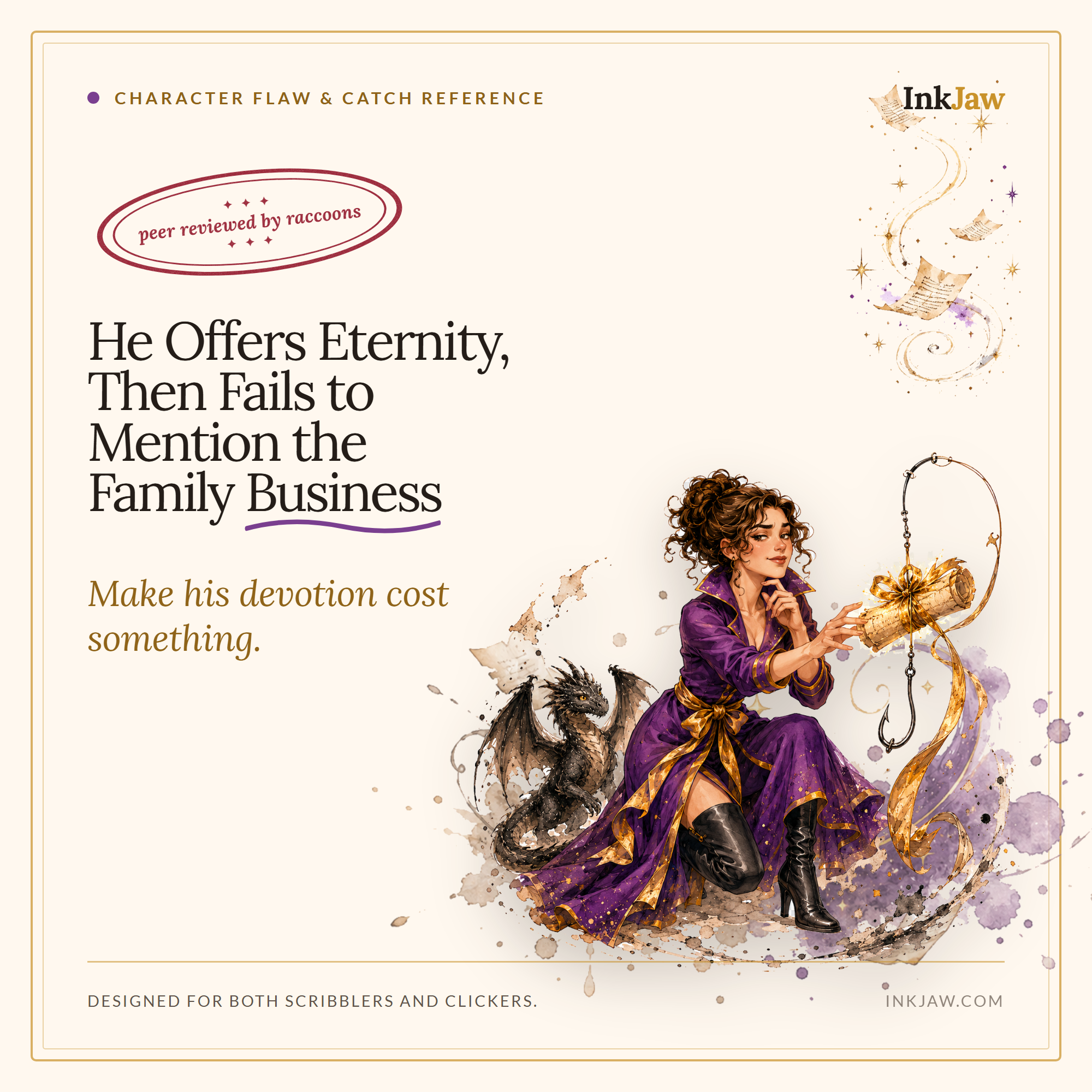 He Offers Eternity, Then Fails to Mention the Family Business
