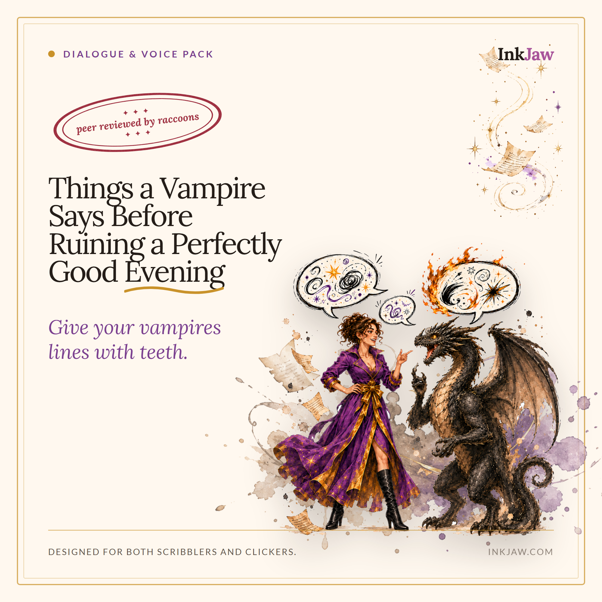 Things a Vampire Says Before Ruining a Perfectly Good Evening