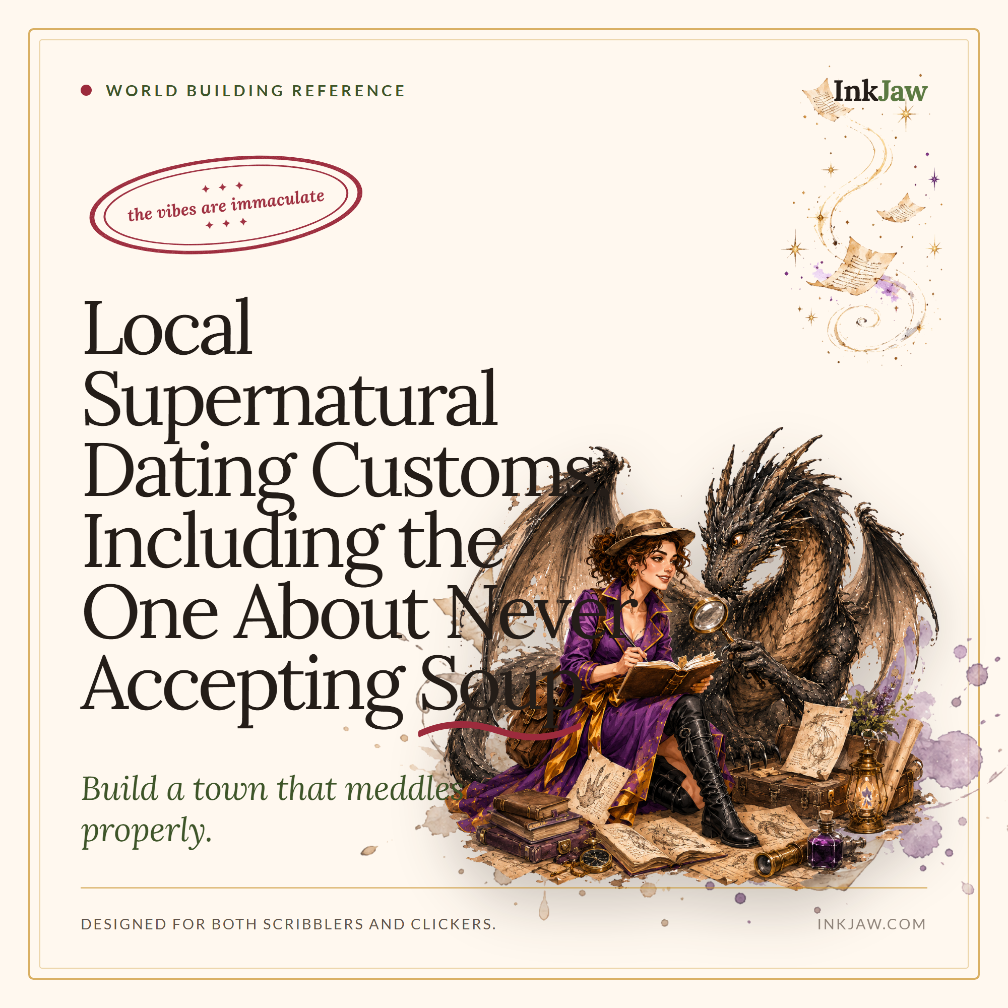 Local Supernatural Dating Customs, Including the One About Never Accepting Soup