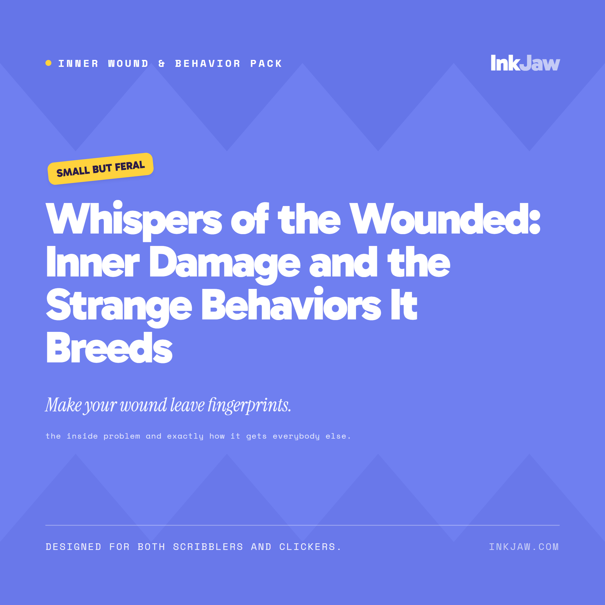 Inner Wound & Behavior Pack Whispers of the Wounded: Inner Damage and the Strange Behavi | character arc | writing prompts | dark fantasy